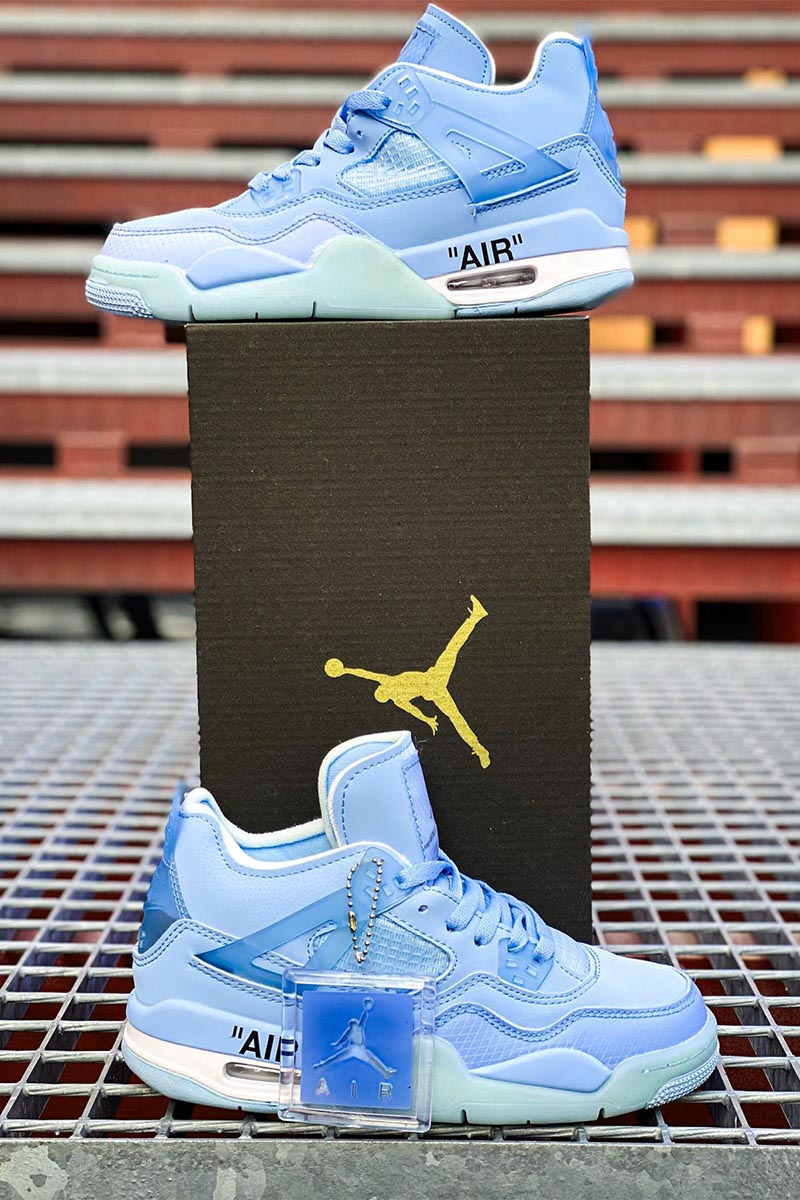 Nike Кроссовки AJ4 x Off-White "Sky Blue"