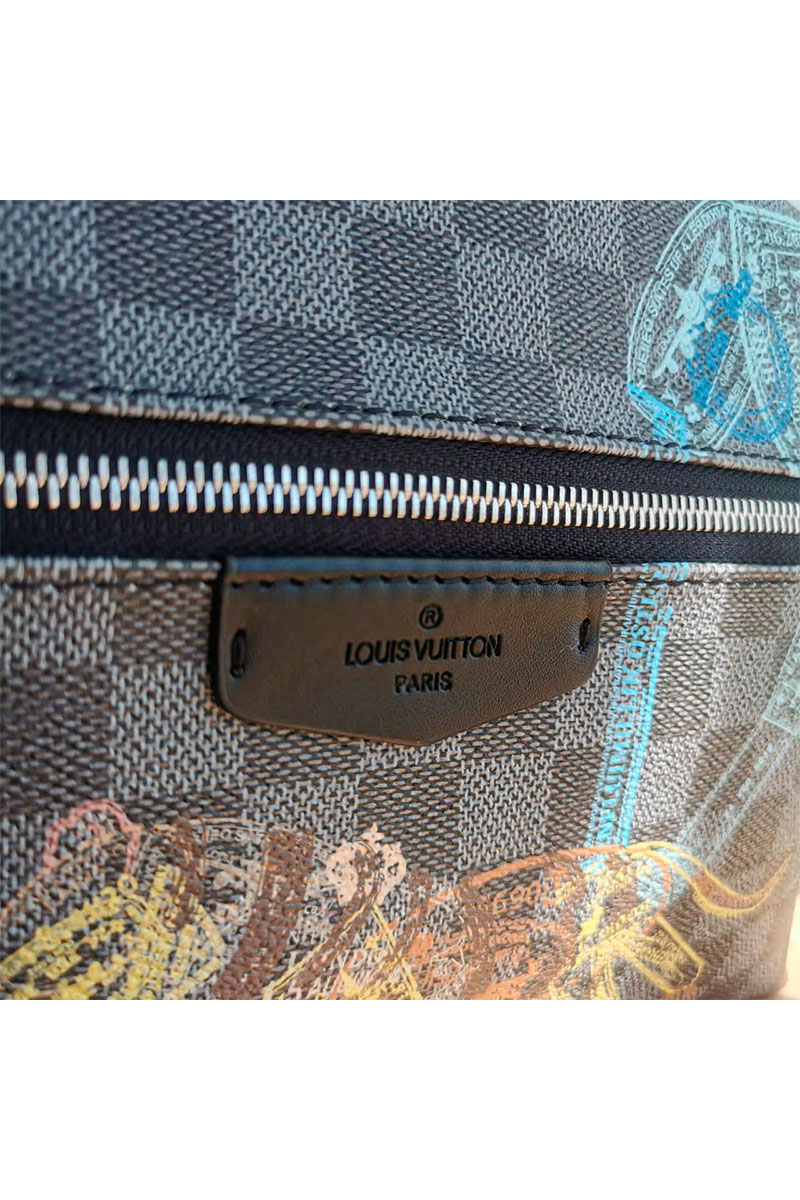 Lоuis Vuittоn Кожаный рюкзак Discovery Damier Graphite 37x40x20 см