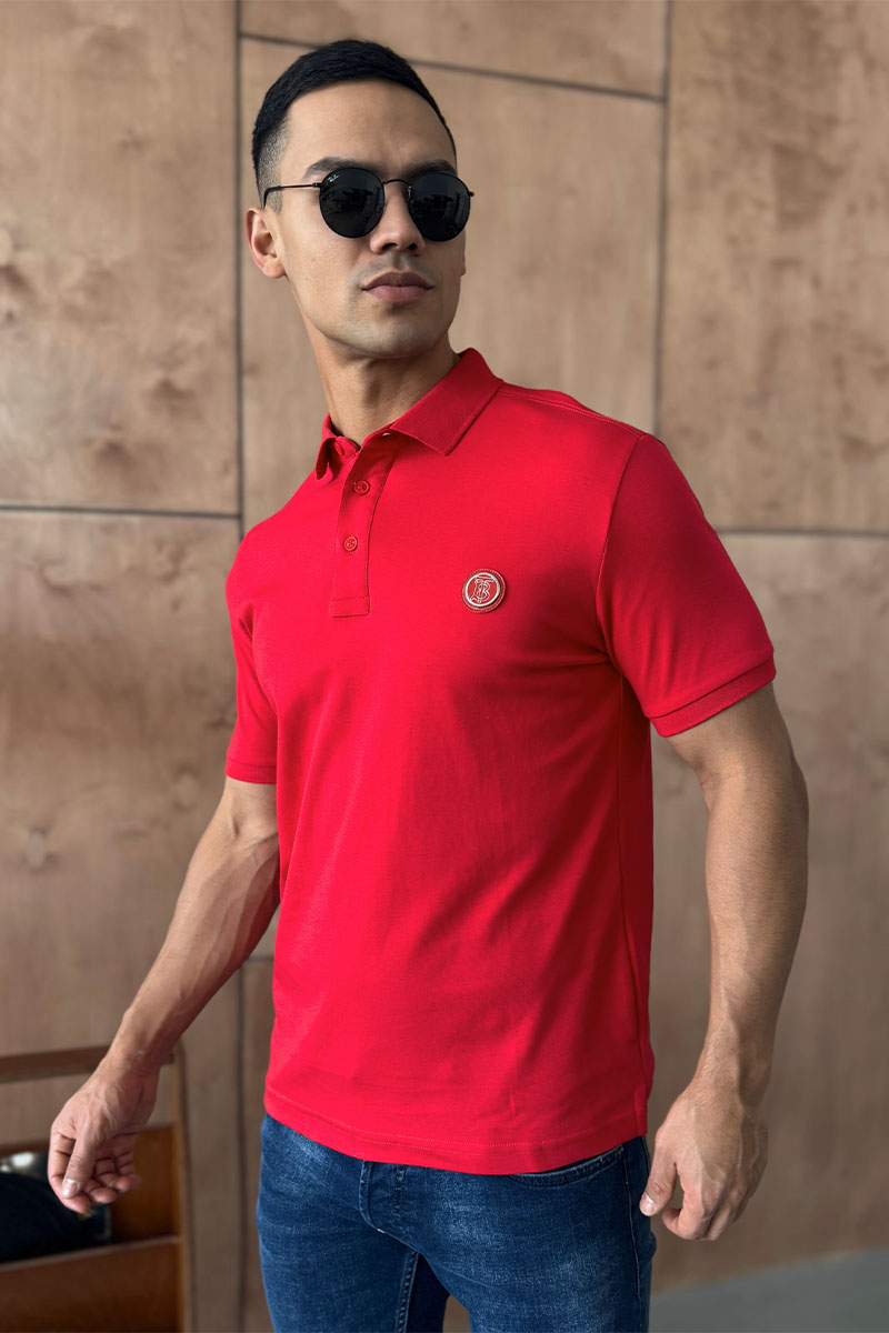 Burberry Мужское поло  TB - Red