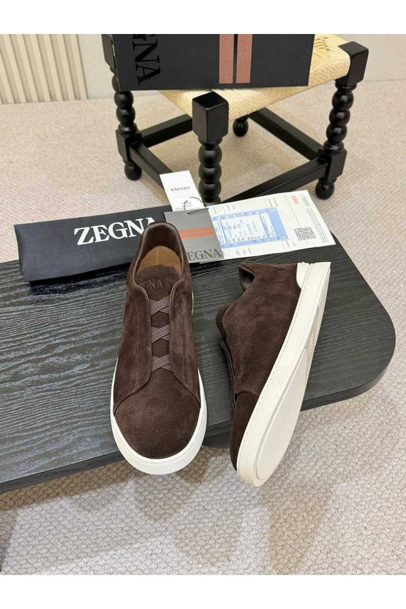 Zegna Мужские кроссовки Triple Stitch - Brown