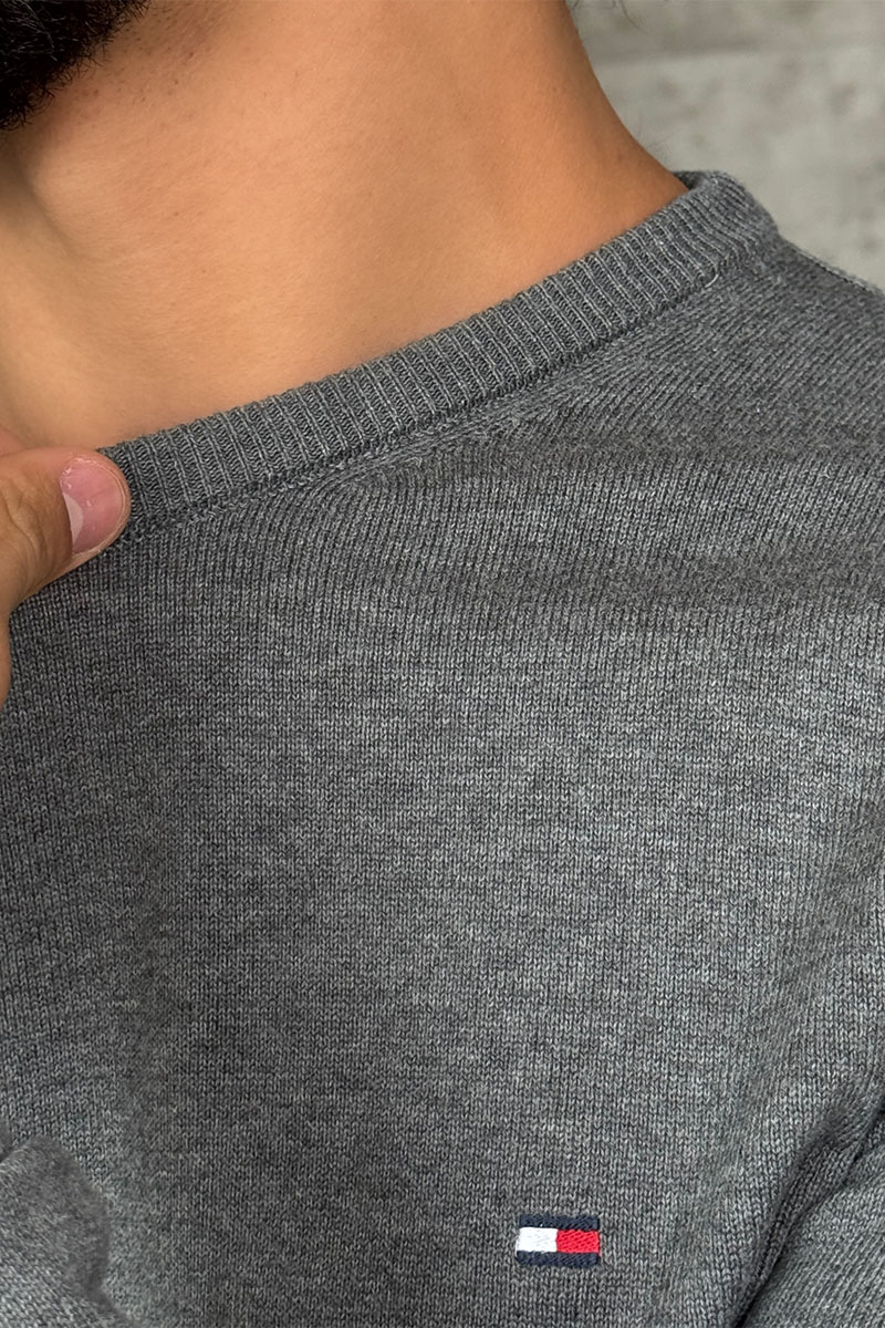 Tommy Hilfiger Мужская кофта серого цвета logo-embroidered