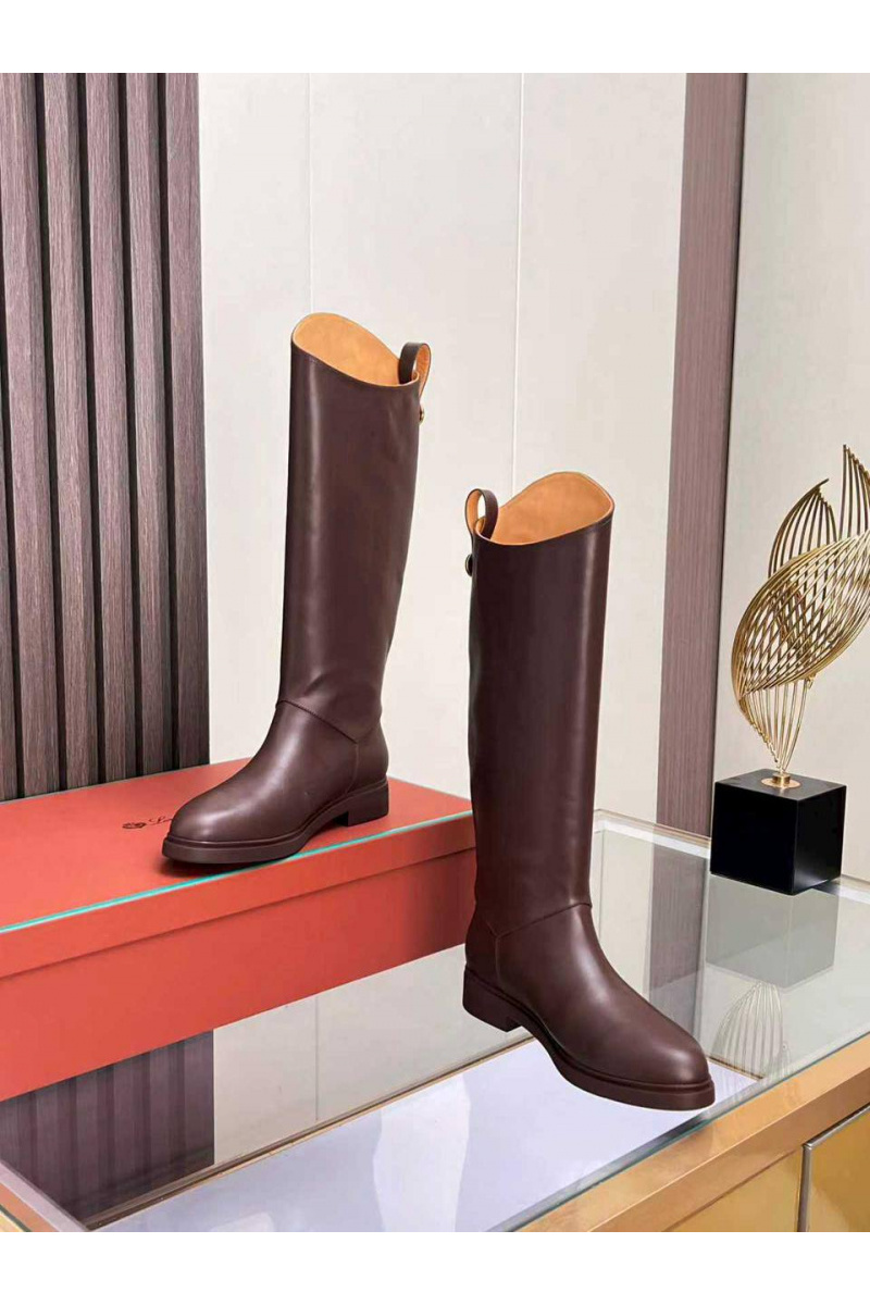 Loro Piana Женские кожаные сапоги premium - Brown