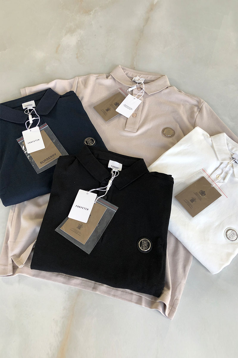 Burberry Мужское поло TB - Black
