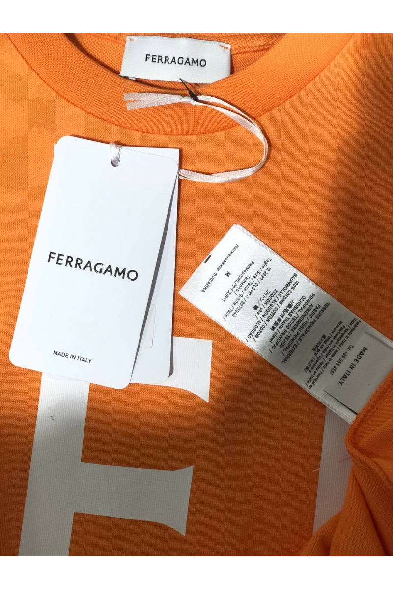 Salvatore Ferragamo Мужская чёрная футболка logo-print 