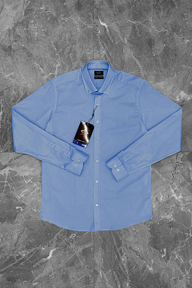 Рубашка голубого цвета logo-embroidered