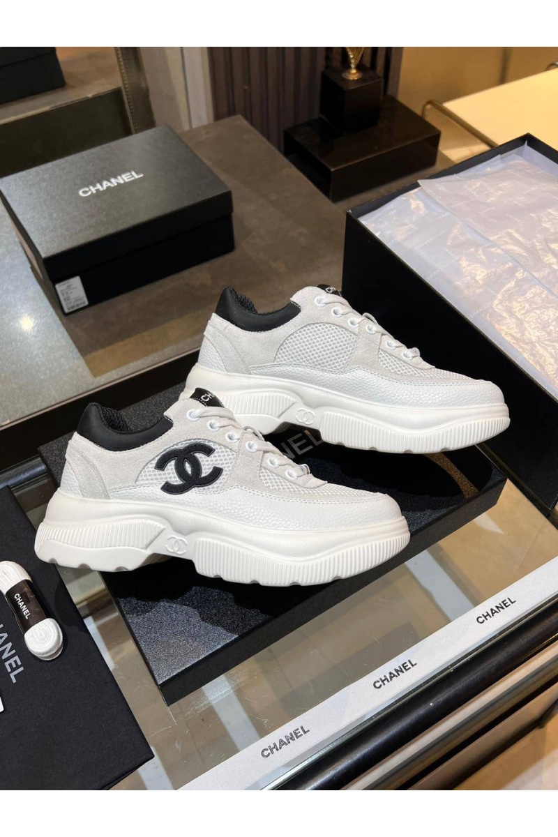Chаnеl Белые женские кроссовки premium