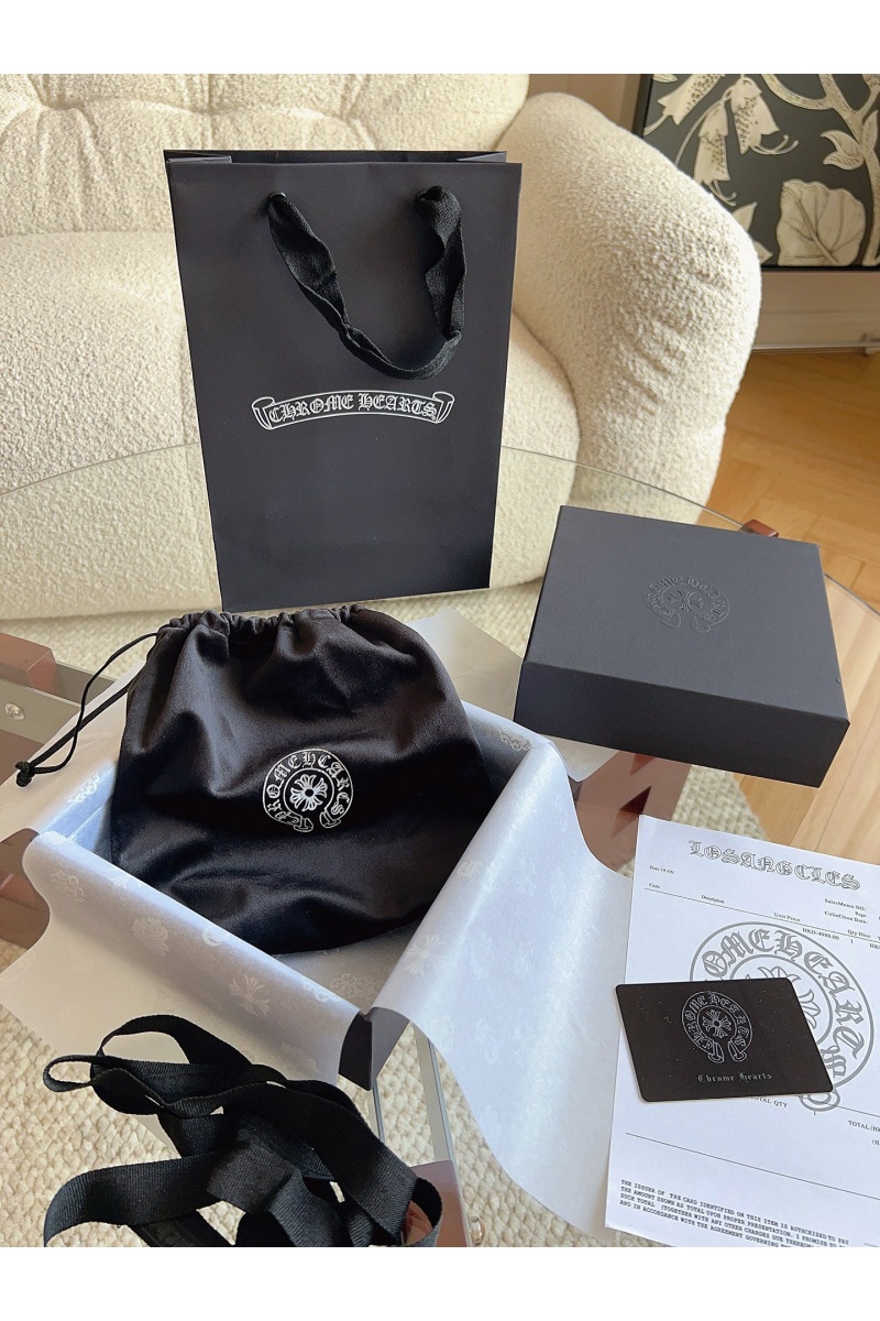 Chrome Hearts Кожаный ремень Cross Patch Cemetery premium