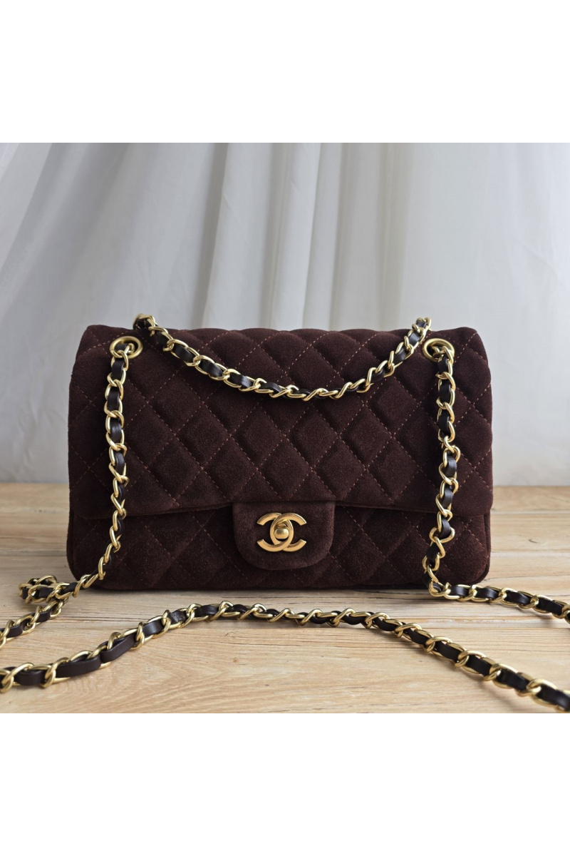 Chаnеl Замшевая сумка Classic Double Flap 25x14 см