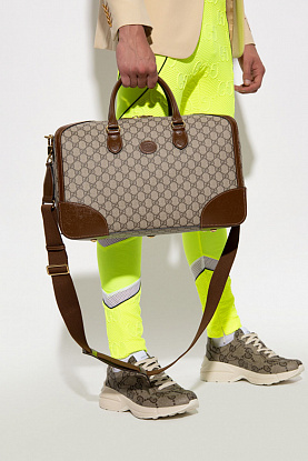 Дорожная сумка Interlocking G Duffle Bag in Beige 40x25 см