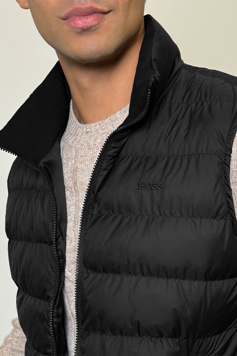 Hugо Воss Мужской чёрный жилет 