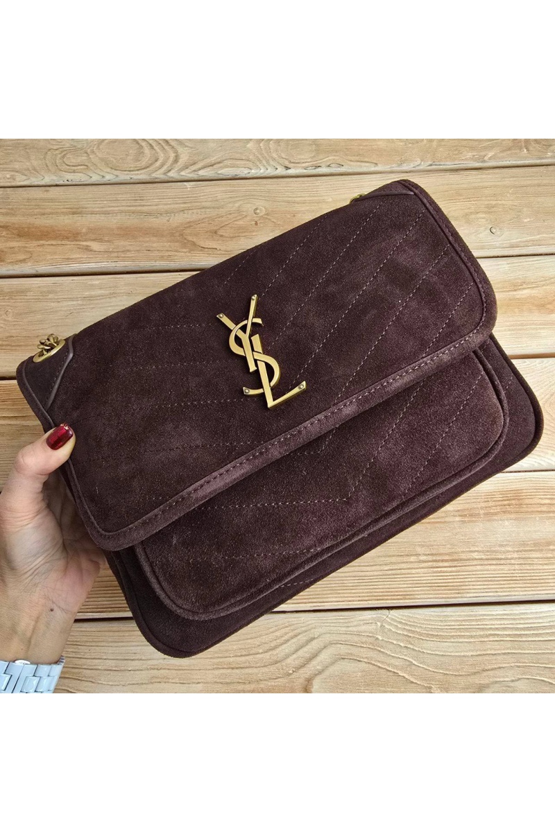 Yves Saint Laurent Замшевая сумка 28x21 см