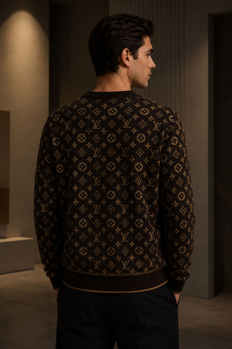 Lоuis Vuittоn Классический джемпер Monogram all over - Brown / Beige