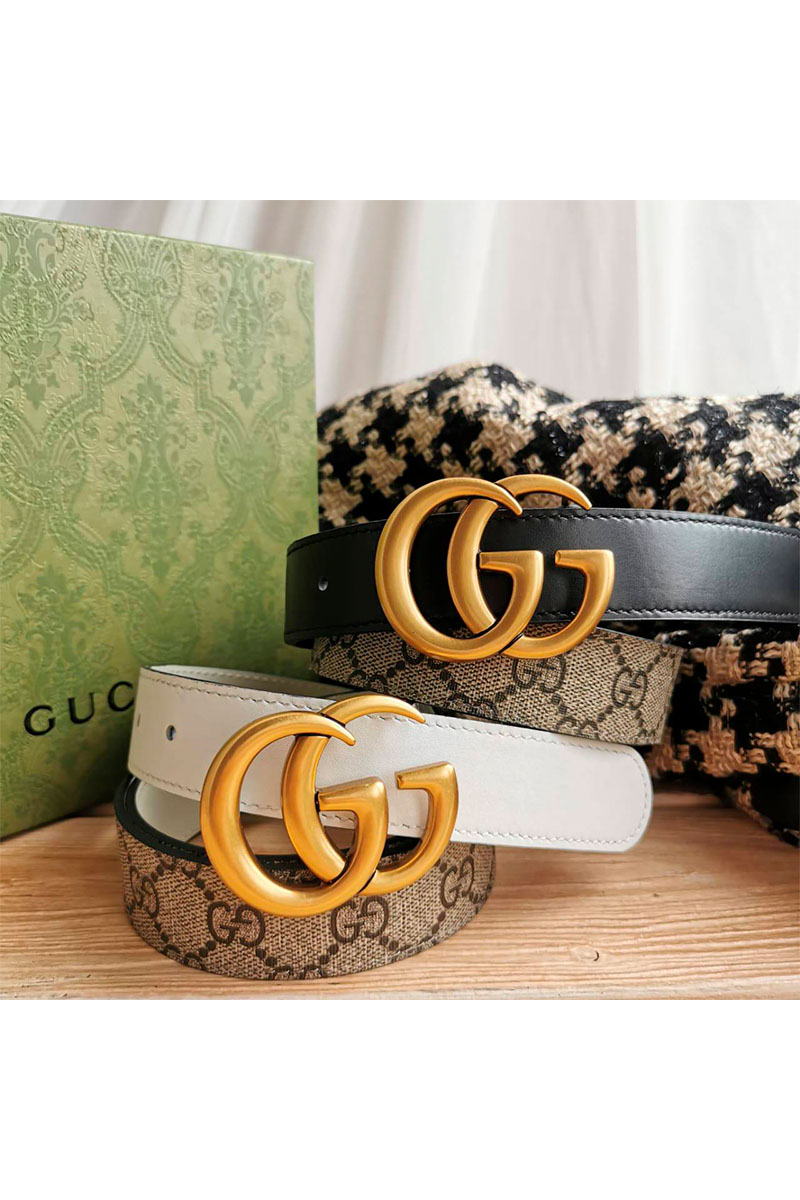 Gucci Брендовый ремень GG Marmont (длина 80 / 85 см)