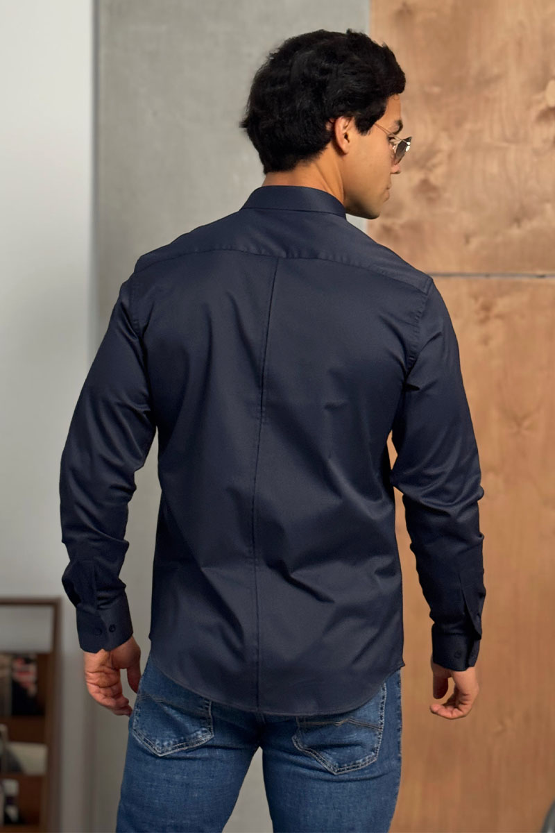 Loro Piana Мужская тёмно-синяя рубашка logo-embroidered
