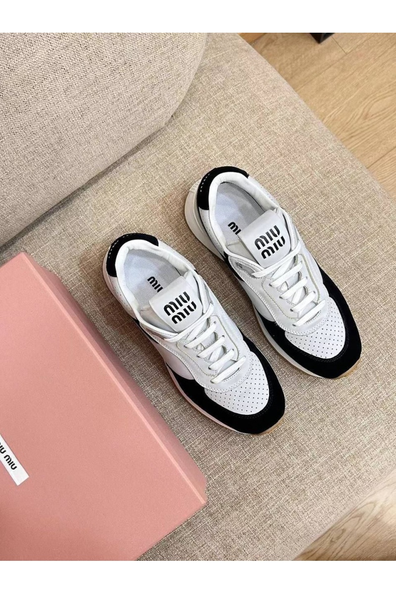 MIU MIU Женские кроссовки Premium - Grey / Black