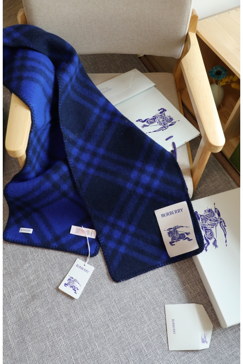 Burberry Шарф Check premium 182x30 см - Navy