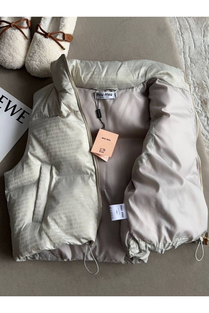 MIU MIU Женский жилет белого цвета