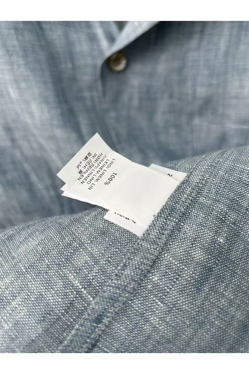 Designer Льняная рубашка Premium - Blue