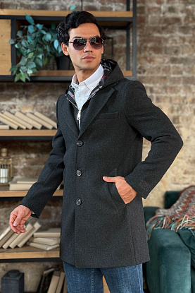 Мужское пальто London England - Grey