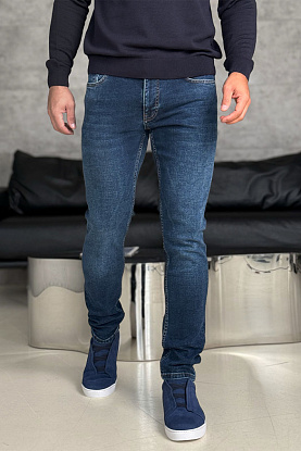 Мужские синие джинсы 