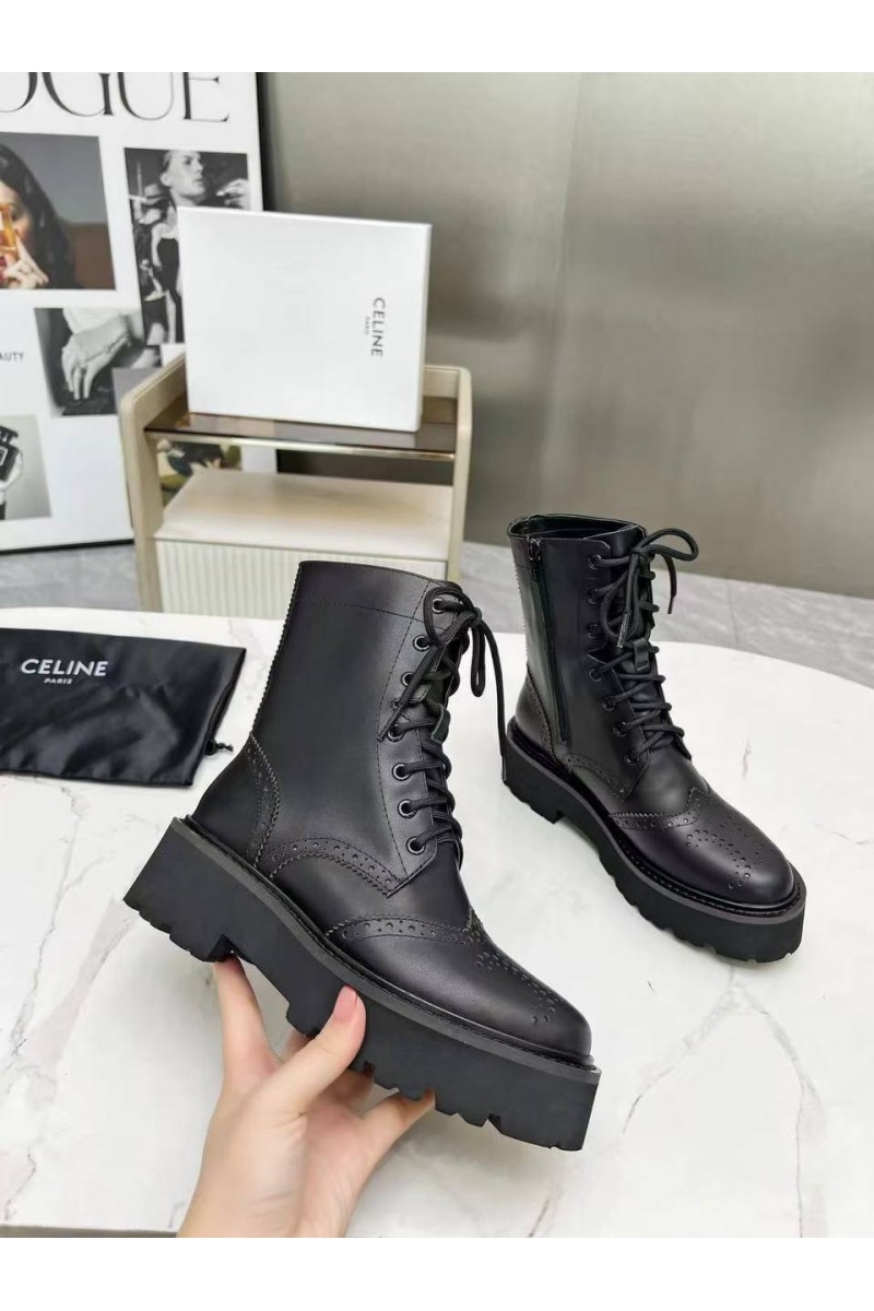 Celine Женские кожаные ботинки 