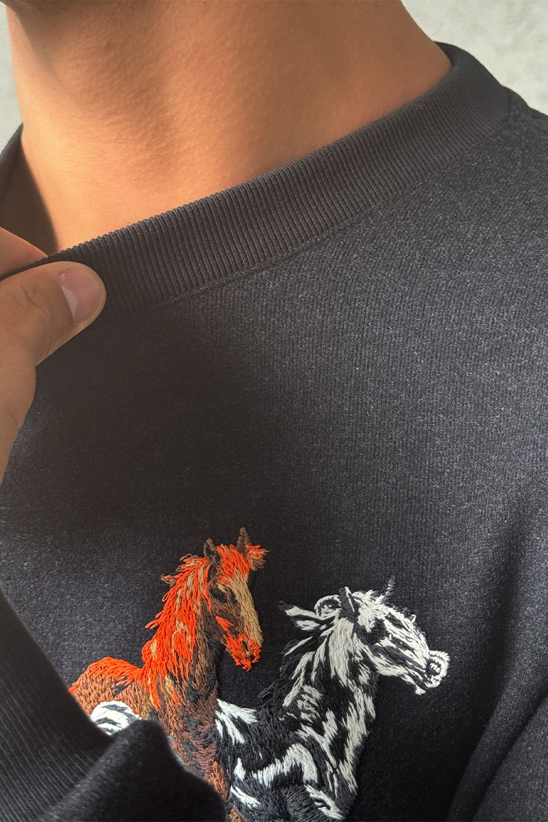 Hermes Мужской свитшот чёрного цвета 