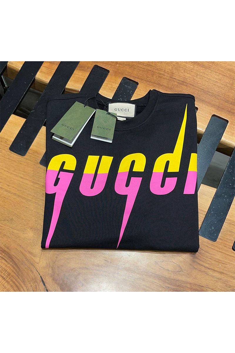 Gucci Чёрный свитшот Blade Logo-print