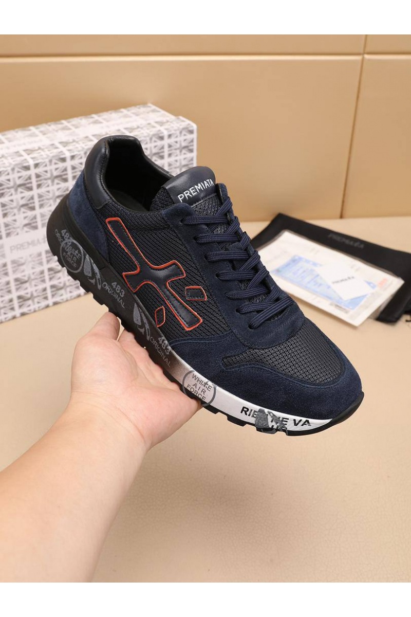 Premiata Комбинированные кроссовки Mick - Navy