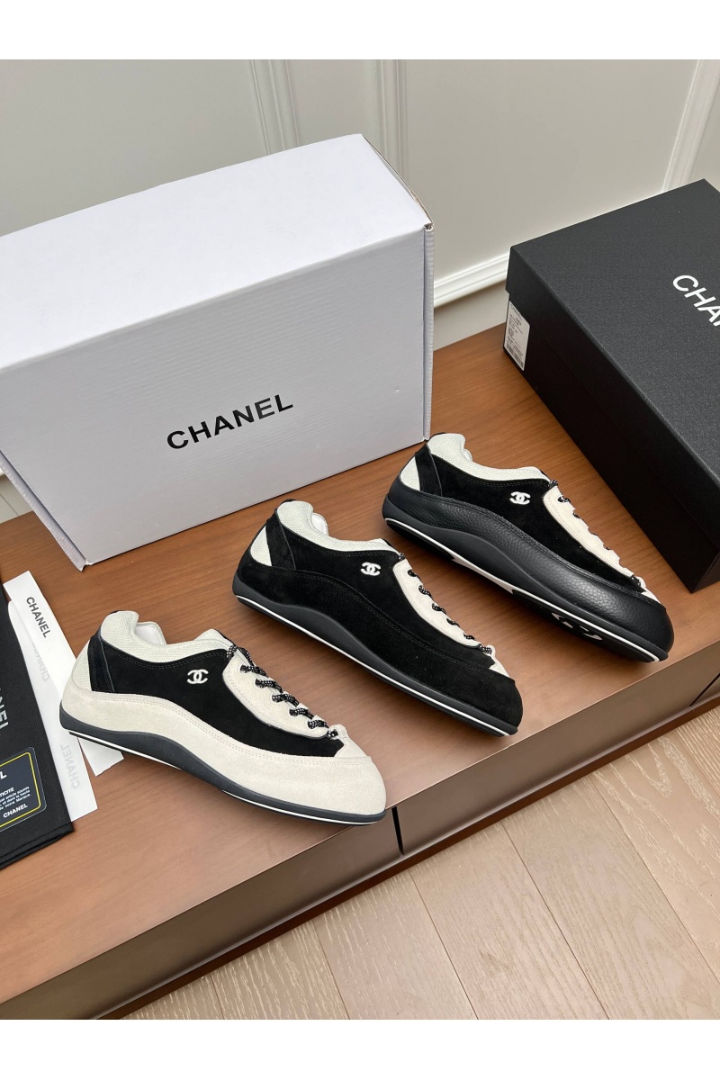 Chаnеl Женские замшевые кроссовки premium