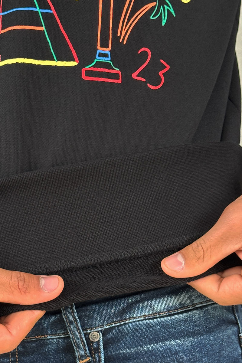 Casablanca Чёрный свитшот Rainbow Crayon Temple 