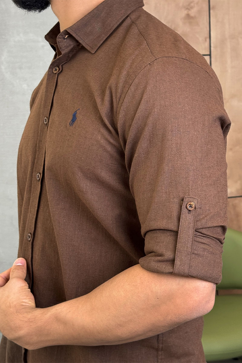 Polo Ralph Lauren Мужская рубашка коричневого цвета