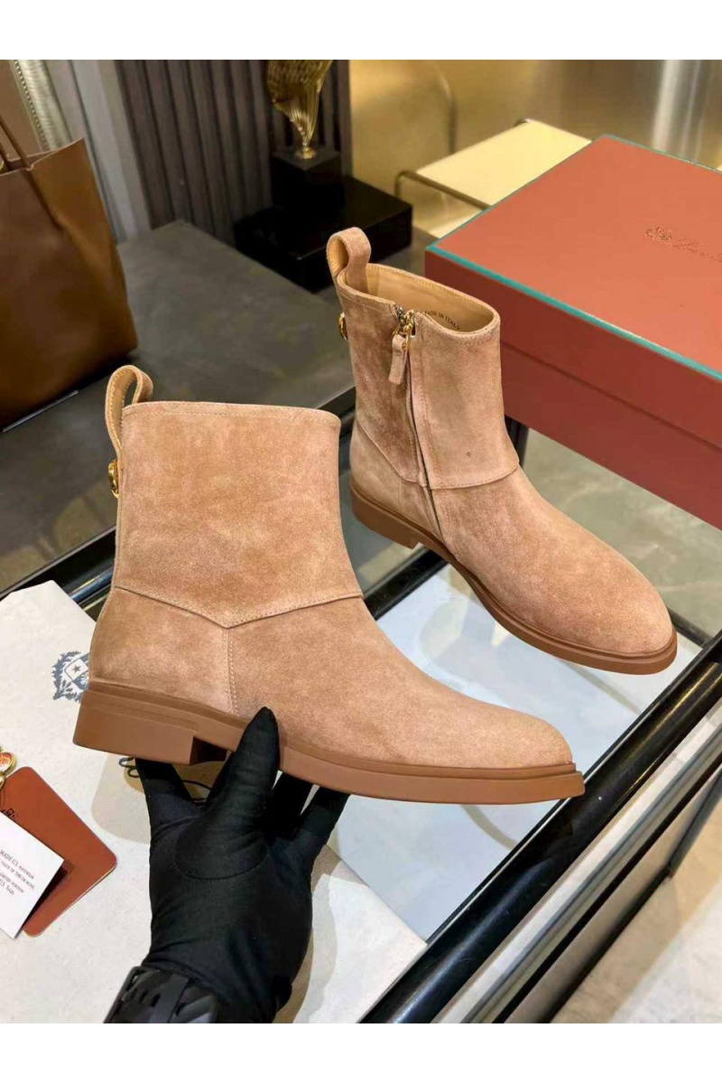Loro Piana Женские замшевые сапоги 