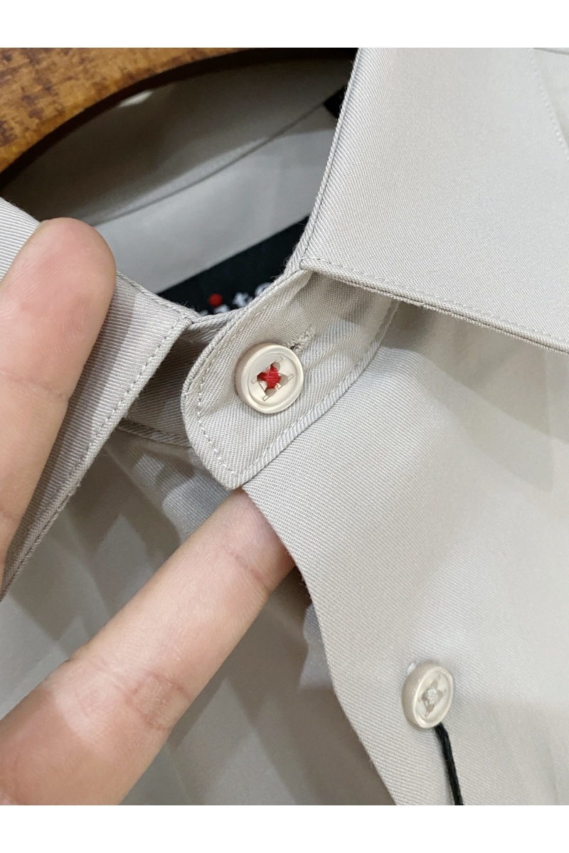 Kiton Мужская серая рубашка premium
