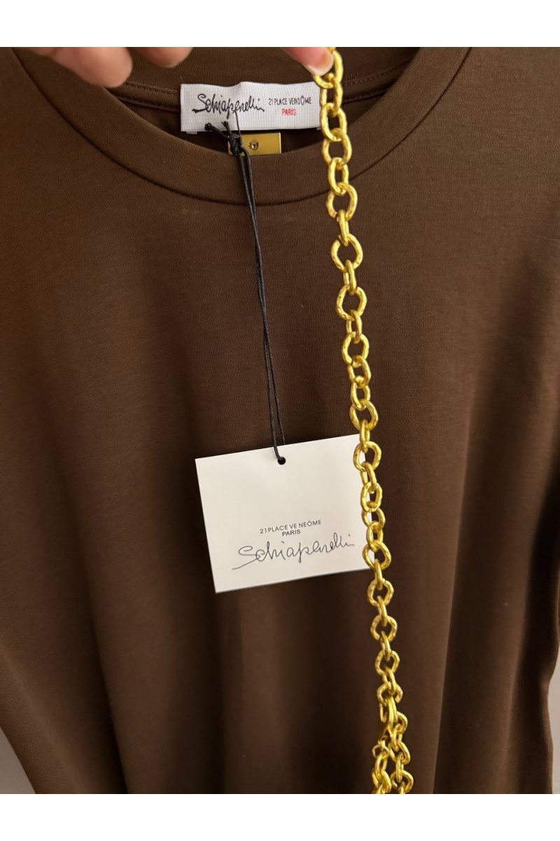 Schiaparelli Женская базовая футболка premium - Brown