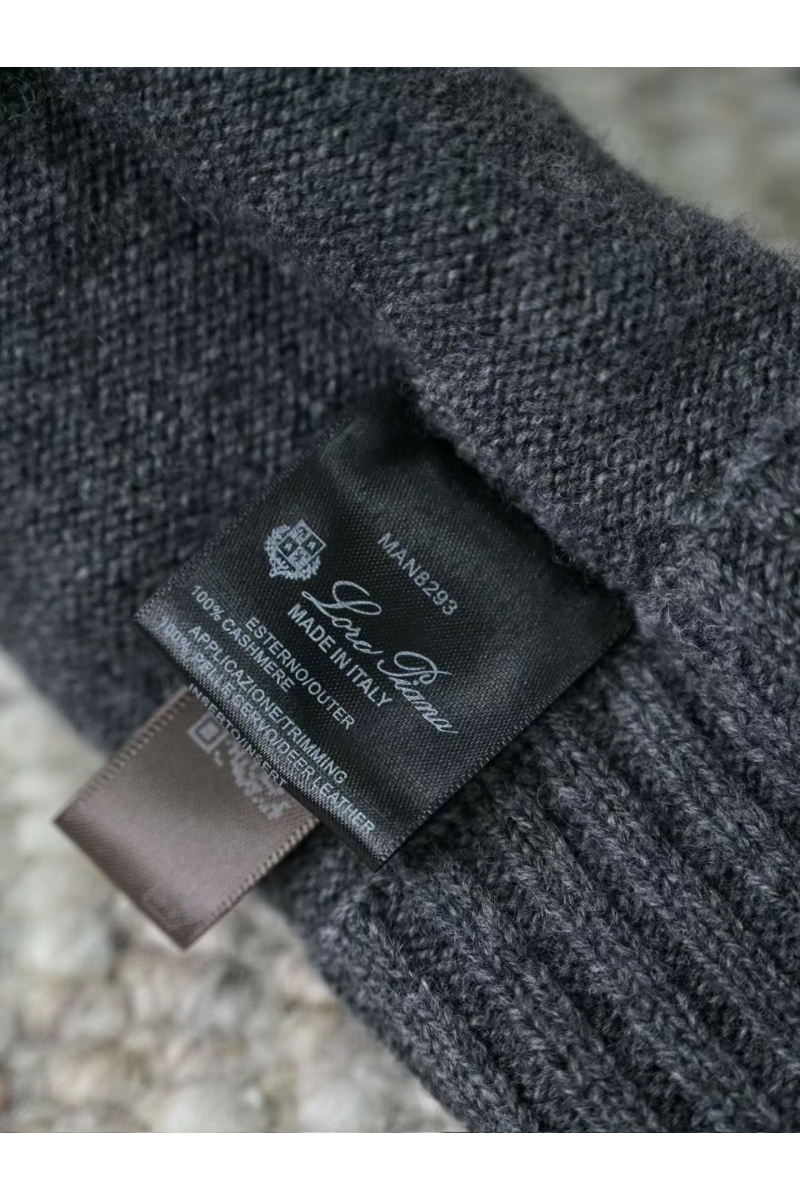 Loro Piana Кашемировые перчатки premium - Dark Flower Grey