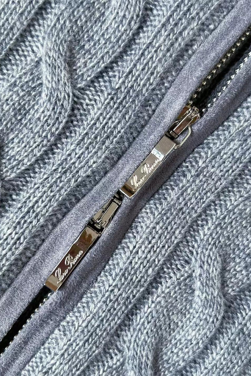 Loro Piana Кашемировый свитер Premium zip-up - Grey
