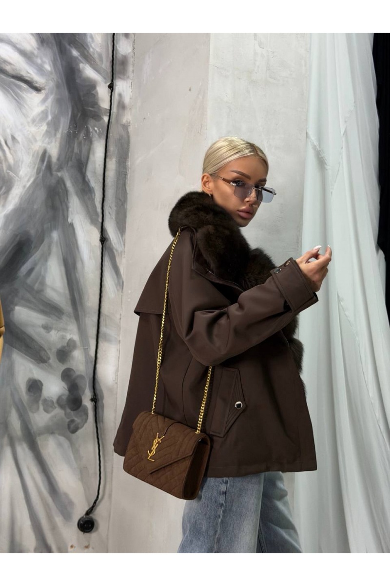 Max Mara Женская парка с натуральным мехом premium