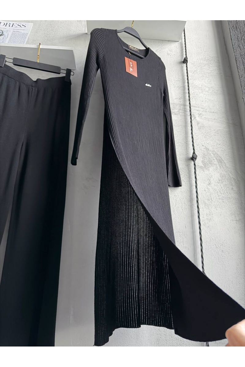 Loro Piana Женский чёрный костюм premium