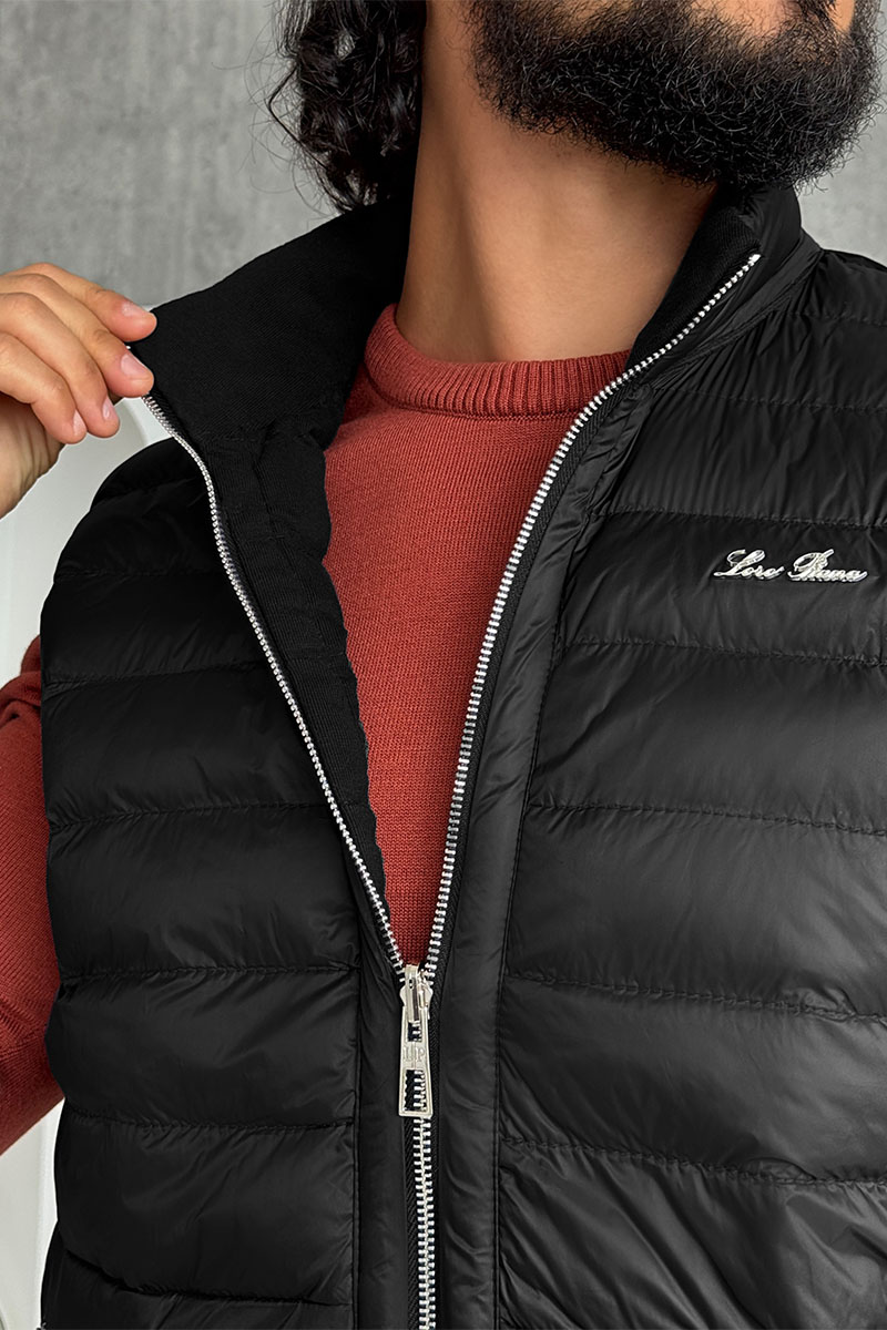 Loro Piana Чёрный двусторонний жилет 