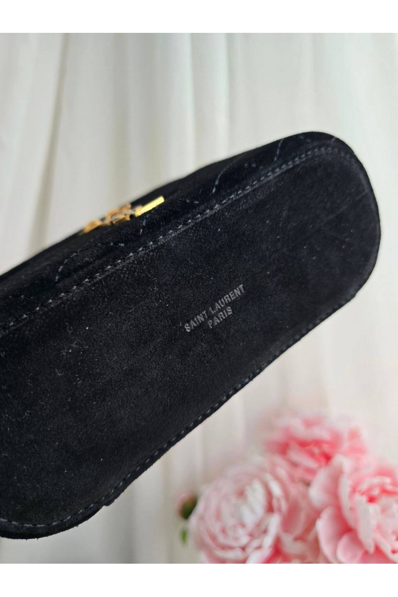 Yves Saint Laurent Замшевая сумка Gaby Vanity 17x12 см