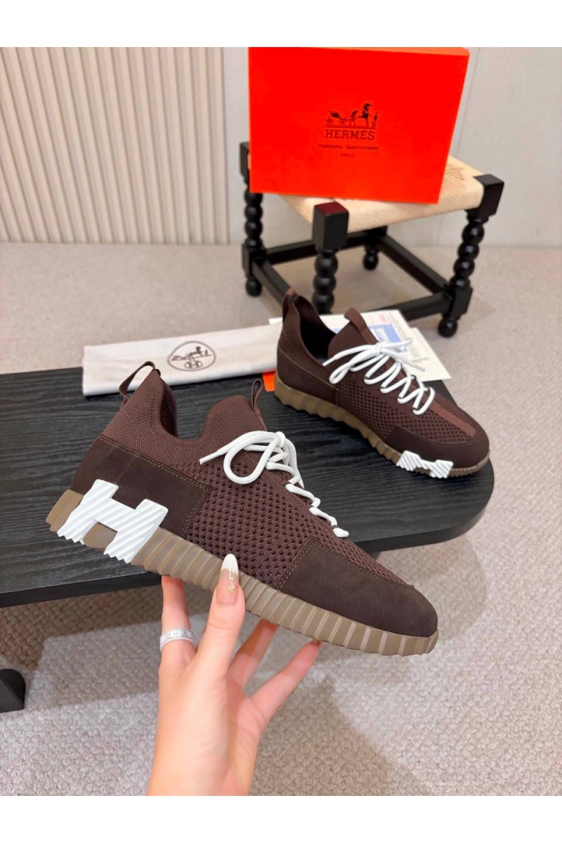 Hermes Текстильные кроссовки lift slip-on