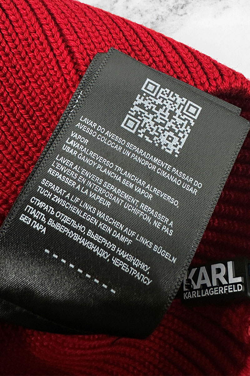 Company КL Мужская шапка красного цвета logo-patch
