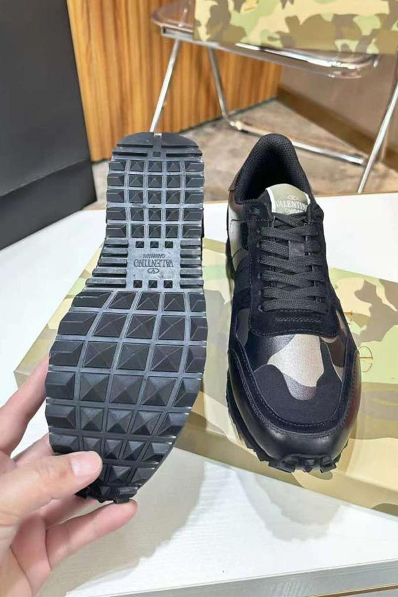 Valentino Комбинированные кроссовки Rockrunner - Black / Grey