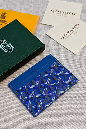 Кожаный кардхолдер Goyard Saint Sulpice premium 10.5x7 см