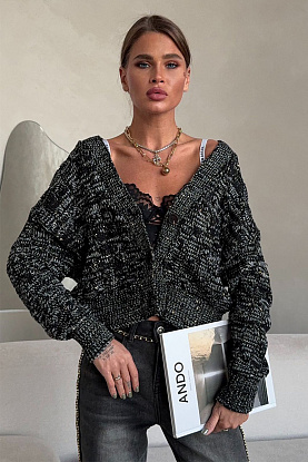 Женский кардиган чёрного цвета 