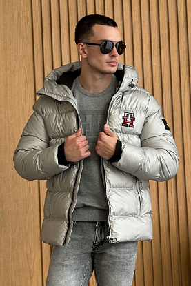 Мужская куртка logo-patch - Grey