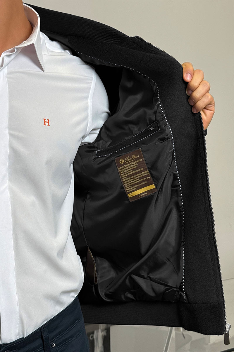 Loro Piana Мужской бомбер чёрного цвета