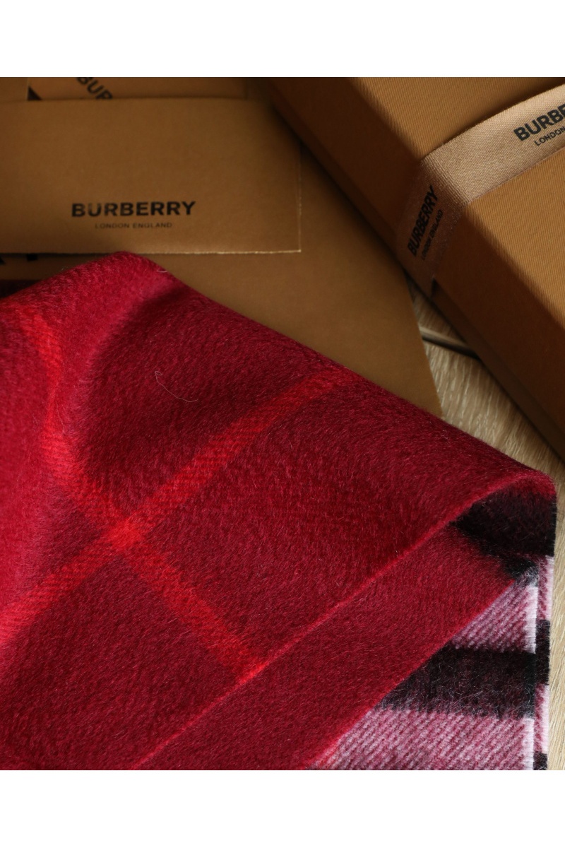 Burberry Шарф Check premium 168x30 см - Burgundy