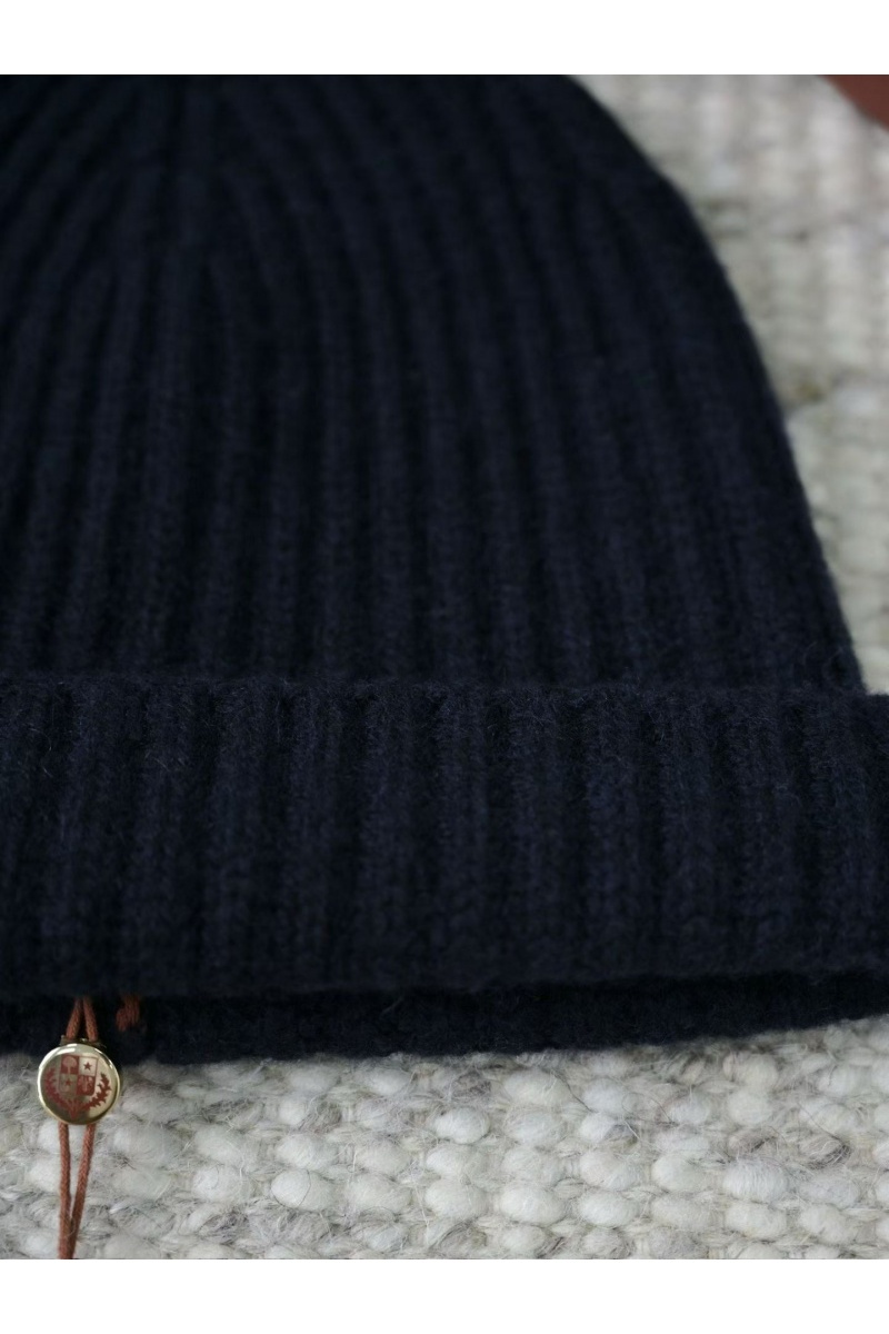 Loro Piana Кашемировая шапка premium -  Dark Blue