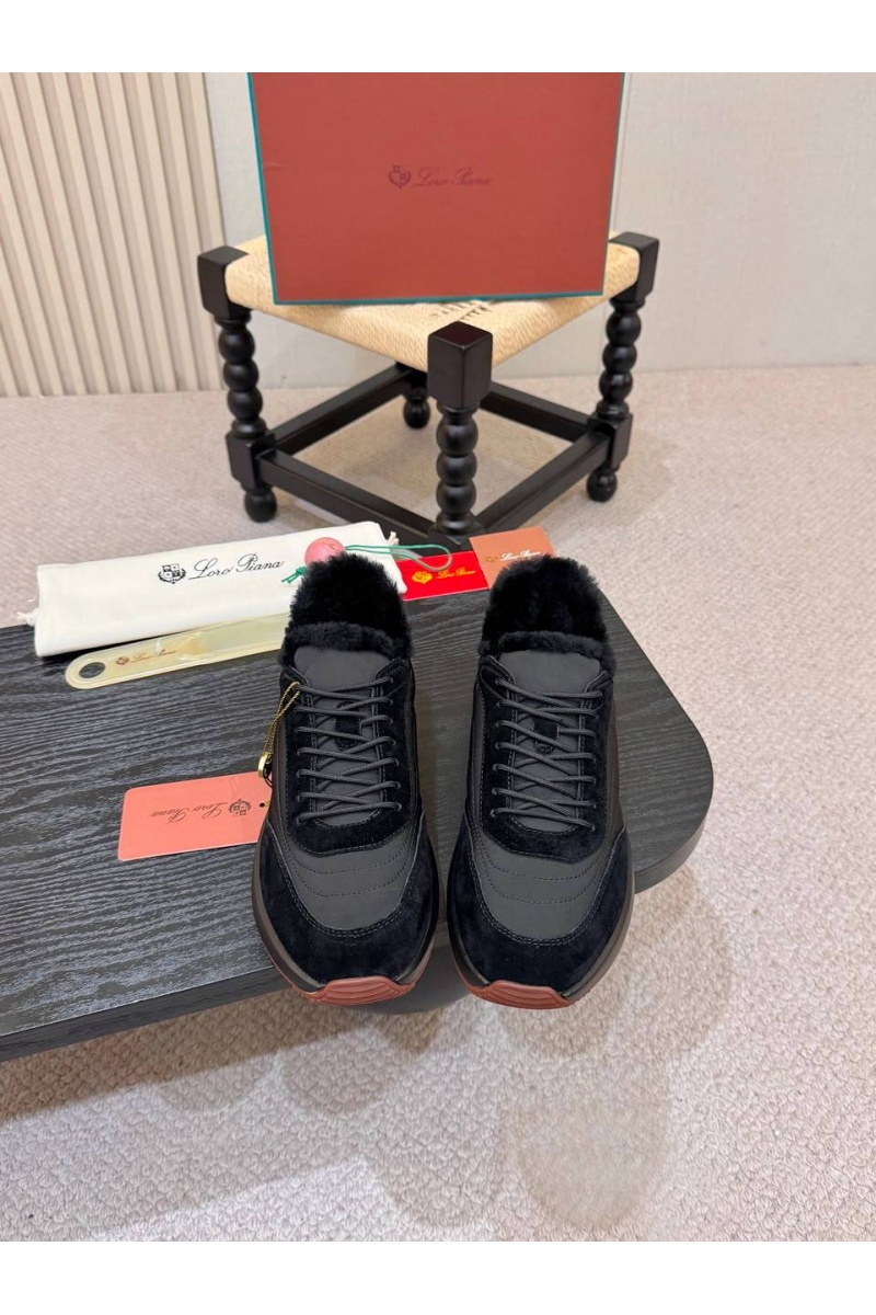 Loro Piana Кроссовки с мехом Week End Walk Evo premium